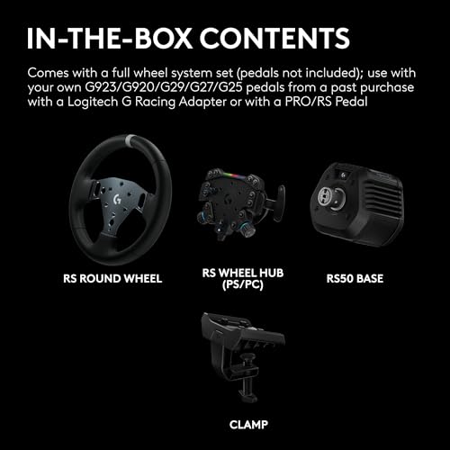 Logitech G RS50 Direct Drive Racing Wheel, Hub, & Base for PS5/PS4/PC | 8 Nm Direct Drive, 11 inch Wheel, 13 Buttons, Adjustable Paddle Shifters, TRUEFORCE Force Feedback Integration - style: Playstation | PC
