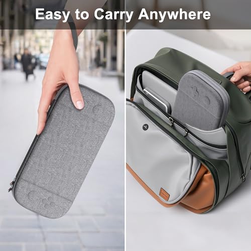 STARTRC GAMES Slim Carrying Case for Nintendo Switch 2 2025, Hard Shell Travel Case with 12 Game Card Slots, Portable Carry Bag for Switch 2 Console Gray - color: Gray