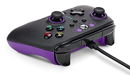 PowerA Enhanced Wired Controller for Xbox Series X|S - Purple Hex, gamepad, wired video game controller, gaming controller, works with Xbox One, Officially Licensed for Xbox - color: Purple Hex