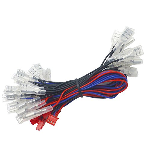 SJ@JX 2-Player LED USB Encoder to Arcade Joystick and LED Arcade Buttons for PC, MAME and Raspberry Pi - color: happ