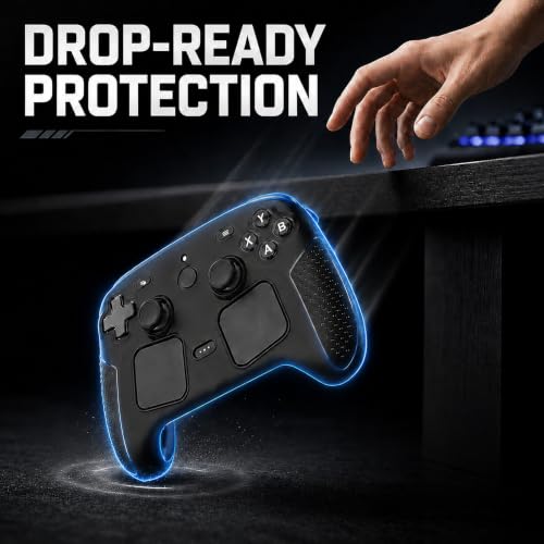 Protective Skin for 2026 Steam Controller 2, Soft Silicone Cover Case, Anti-Slip Shockproof Black Shell for Full Protection, Steam Controller Accessories