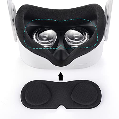 Compatible with Oculus Quest 2 Accessories, for Quest 2 VR Silicone face Cover, VR Shell Cover,for Quest 2 Touch Controller Grip Cover,Protective Lens Cover,Disposable Eye Cover. (Green) - color: Green