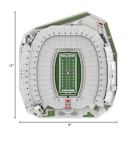 Pro Lion 3D Jigsaw Puzzle of Sanford Stadium Construction Building Kits - 93 Pieces | Georgia Bulldogs Football League Gifts for Boys, Adults, Men & Kids Aged 7+ | Puzzles Games Kit for Creative Fans - style: Georgia Bulldogs