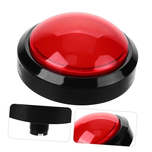 Holibanna LED Illuminated Game Machine Button Replacement Convex Push Button for Arcade Machines for Game Props and School Events Easy to Install