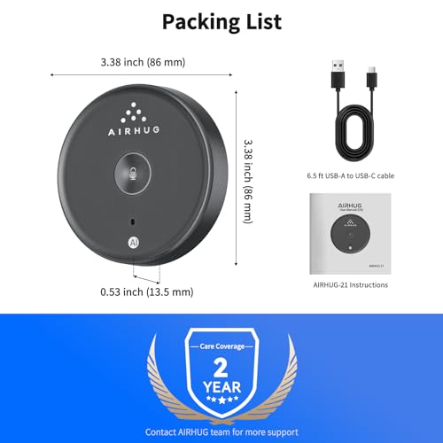 USB Microphone No Speaker,Desktop Computer Mic, Mute Button with LED Indicator,AI Noise Reduction,Plug & Play Omnidirectional External Microphone for Laptop,for Online Calls/Class/Recording Video