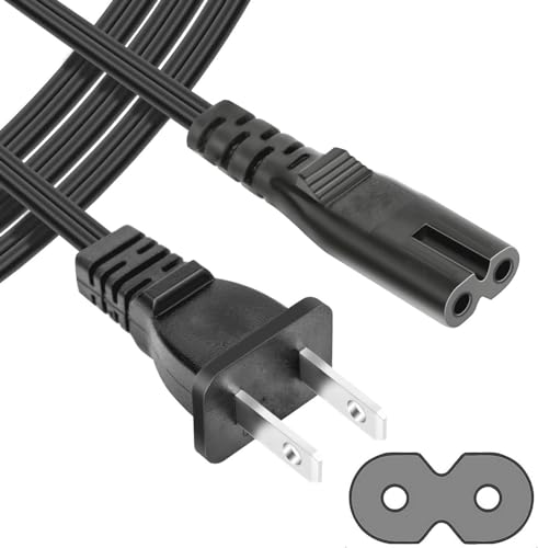 Electric Food Warmer AC Power Cord Lead for Crock-Pot Electric Lunch Box Power Cable, Compatible for 2-Slot Mini Fridge AC Power Cord