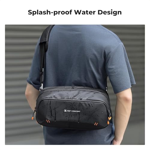 K&F CONCEPT Sling Bag for Nintendo Switch 2, Crossbody Camera Bag with 4 Compartments, Waterproof Travel Shoulder Bag Compatible with Switch 2/Steam Deck/Canon/Nikon/Sony/DJI/GoPro