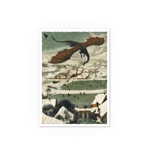 Dragon Shield Art Sleeves | Limited Edition - Hunters in The Snow | 100 CT - Smooth & Tough Premium TCG Sleeves | Compatible with Pokemon, One Piece & Magic the Gathering - color: Hunters in the Snow
