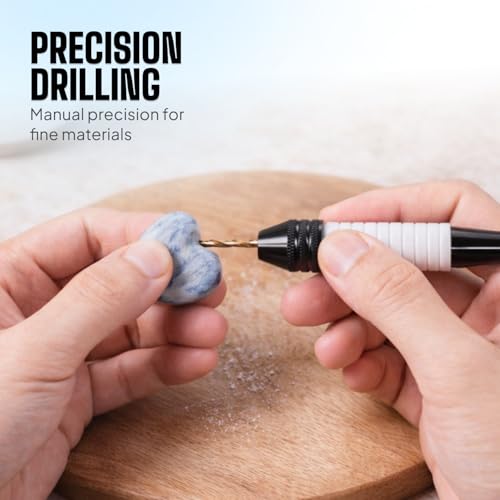 Micro Drill Bits Set with Pin Vise Hand Drill Manual, Jewelry Drill Kit - style: Professional