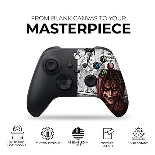 DreamController Attackk On Tittan Custom X-box Controller Wireless compatible with X-box One/Series X/S Proudly Customized in USA with Permanent HYDRO-DIP Printing(NOT JUST A SKIN) (MODDED) - color: Attack On Titan, size: Modded - Front & Back Print