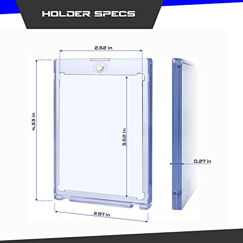 35pt Magnetic Card Holders, 10 Pack, Clear, Plastic, UV Resistant, Fits Card Protectors - size: 35pt Magnetic Card Holders (10pc)