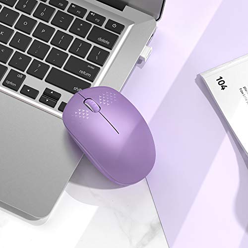 seenda Wireless Mouse for Laptop, 2.4G Noiseless Mouse with USB Receiver - Optical Tracking Portable Computer Mice for Chromebook, PC, Tablet, Windows System, 24 Months Battery Life - Purple - color: Purple