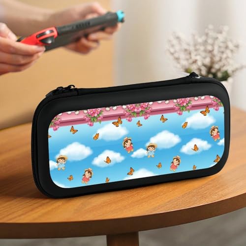PPIKTC Hard Shell Travel Case for Switch, Portable Protective Carrying Bag with 15 Game Cartridges, Garden Wonder Kittens Cats Games Accessories - color: Design (209)