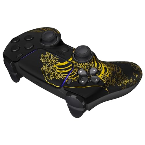 Custom Controllerzz Custom Wireless Controller Compatible with PS5 - Multiple Designs Available (Golden Waves) - color: Golden Waves