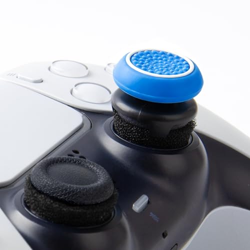 Controller Accessories for PS5 Thumb Grips Joystick caps w/high thumbstick Extender, Joystick Replacement Covers, Analog Stick Precision Rings, aim Boost kit Stuff attachments for PS4 Black White - color: Black & White(33 Pcs)