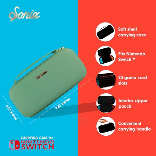Sonix Carrying Case for Nintendo Switch 1, Protective Travel Case | Light Green - color: Light Green