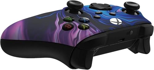 Custom Controllerzz Wireless Controller for Microsoft Xbox Series X/S & Xbox One - Custom Soft Touch Feel - Custom Xbox Series X/S Controller (X/S Blue & Purple Swirl) - color: X/S Blue & Purple Swirl