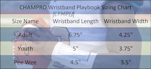 Champro Wristband Playbook - color: Camo Royal, size: Adult