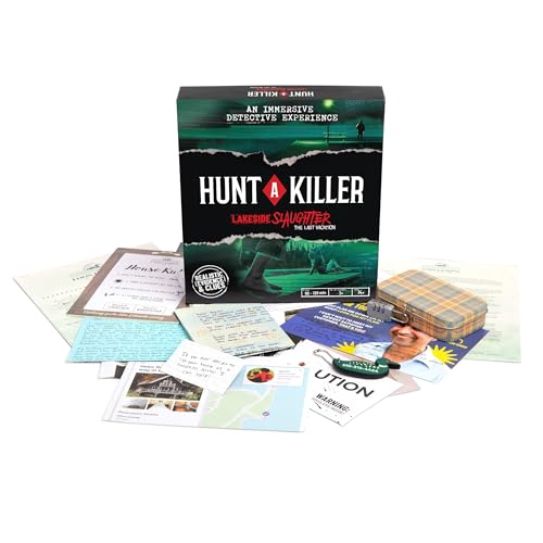 Hunt A Killer: Lakeside Slaughter, Immersive Murder Mystery Game, Interactive Crime Solving Experience, 90–120 Min Playtime, Ages 14+, Gifts for Mom - style: Lakeside Slaughter