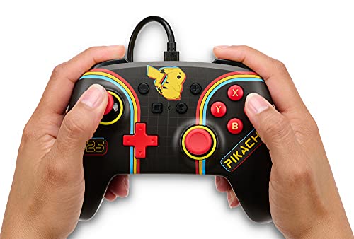 PowerA Enhanced Wired Controller for Nintendo Switch - Pokémon: Pikachu Arcade, Nintendo Switch - OLED Model, Gamepad, Game controller, Wired controller, Officially licensed