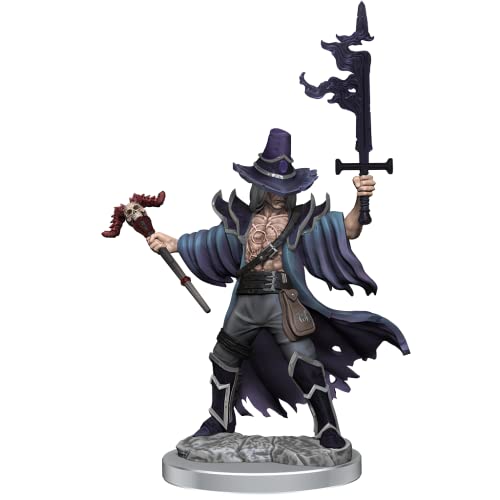 WizKids D&D Frameworks: Human Warlock Male - Unpainted and Unassembled