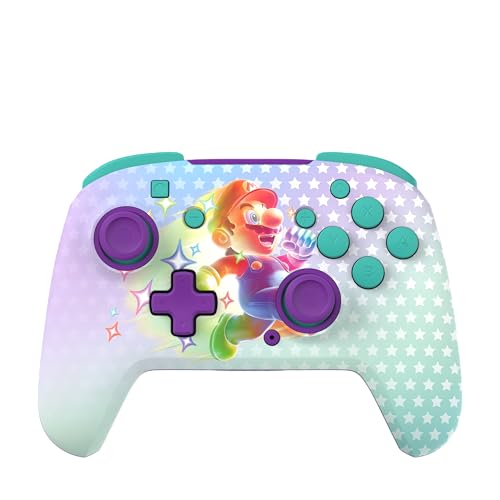 Turtle Beach Rematch Wireless Controller Invincible Mario Nintendo Switch 2 | Nintendo Switch Lite, OLED, Glow-in-the-Dark Design, Rechargeable 40-Hr Battery, 2 Mappable Back Buttons, Invincible Mario - color: Invincible Mario