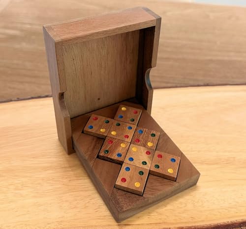 Color Match 8 Pieces Challenging Wooden IQ Puzzle Fun Play and Gift Brain Teaser Game for Adults and Teens - style: 8 Pieces Color Match