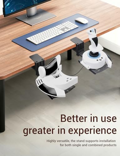 Quick Release Desk Mount For Farming & Flight Sim Joystick Compatible with Thrustmaster SimTask FarmStick, T.Flight Hotas One/4/X, T.16000M FCS, Sol-R1, Sol-R2, Sol-R5, TCA Sidestick Airbus - 1 Pack