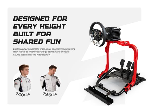 Swift Foldable Sim Racing Cockpit – Heavy-Duty Gaming Seat Frame Compatible with Logitech, Thrustmaster, Fanatec, MOZA, Simagic – Space-Saving Design for Home Use