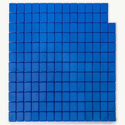 YMI Indigo Tides American Mahjong Tiles, 166-Piece Set | 166 engraved white melamine tiles, striped backs; a tiles-only American Mahjong set for players who already own accessories. - color: Indigo Tides