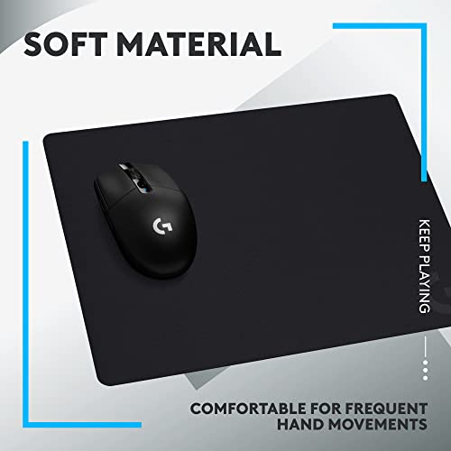 Logitech G240 Cloth Gaming Mouse Pad (340x280x1) - Black | 340x280x1, Optimized for gaming sensors, moderate surface friction - size: M, style: Cloth