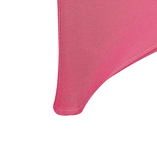 Peomeise 4FT Spandex Table Cover Rectangular Stretch Spandex Tablecloth (Hot Pink,4FT) - color: Hot Pink, size: 48" x 30" (Rectangle)