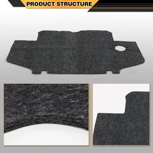 CNNELL Hood Insulation Pad with Clips Compatible with Toyota Tacoma 1995-2000 Black - style: 1995-2000 Toyota Tacoma