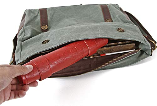 Forged Dice Co Scroll Dice Tray and Rolling Mat with Zippered Dice Holder - Storage Pouch Holds up to 14 Metal or Plastic Polyhedral Dice - Compatible with DND and Dungeons & Dragons Game Dice - color: Red