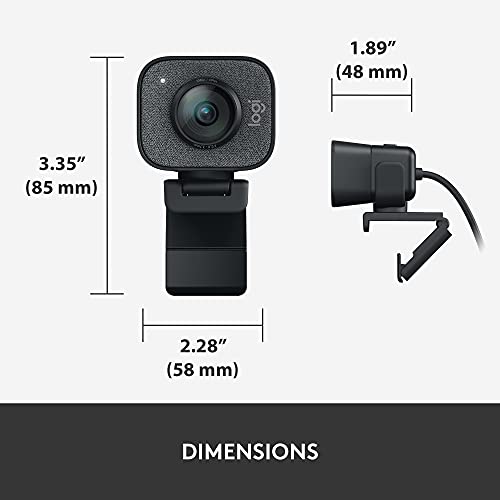 Logitech StreamCam Premium Webcam for Streaming and Content Creation, Full HD 1080p 60 fps, Works with Microsoft Teams, Google Meet, Zoom, Nintendo Switch 2’s new GameChat mode, for PC/Mac – Graphite | For streaming and content creation, works with Micros