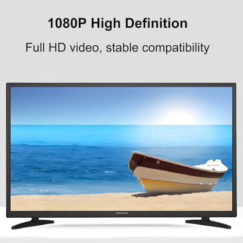HDMI Splitter 1x2 1080P HDCP 1.4 Compatible with Dual Monitors/TVs/PS5/Xbox - 1 in 2 Out HDMI Duplicator for Mirror Mode, Extended Desktop (2-Pack Black Adapter Cable)