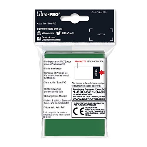 Ultra Pro Pro-Matte Green Deck Protector - color: Green