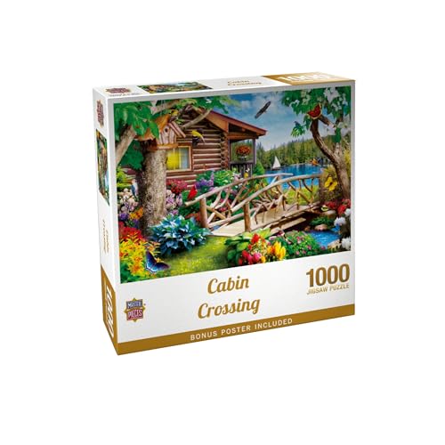 Masterpieces 1000 Piece Jigsaw Puzzle for Adults and Families - Cabin Crossing - 19.25"x26.63" - size: 1000 Piece