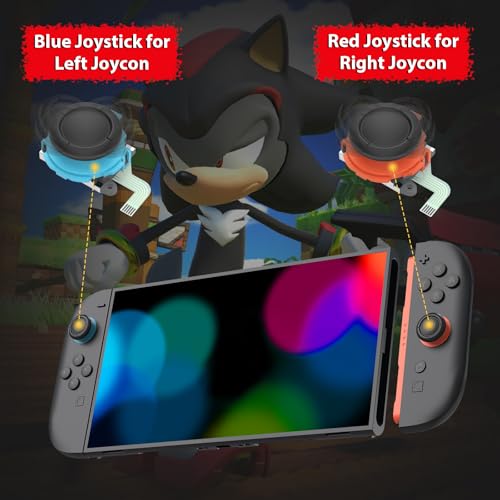 for Joycon Joystick Replacement Kit 2Pack, Joycon Repair Tool Kit Replacement for Switch 2 for Joycon 2 (L)/(R) Blue/Red, Including Screwdrivers, Thumbstick Caps & Screws (Blue/Red 2Pack Tool Kit) - color: Blue/Red 2Pack Tool Kit