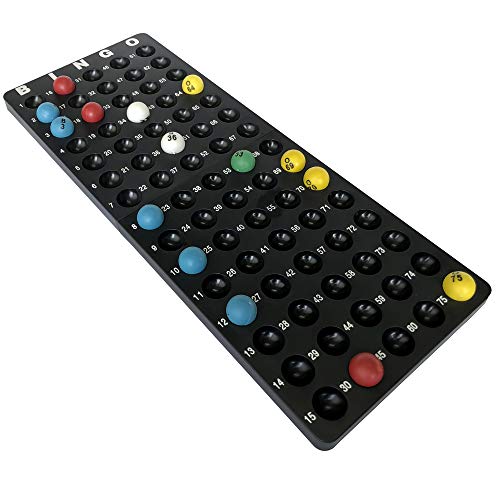 Yuanhe Jumbo Bingo Game Set - 11 Inch Tall Metal Cage with Calling Board, 7/8" Bingo Balls, 500 Bingo Chips,100 Bingo Cards for Large Group Games … - style: Jumbo Set