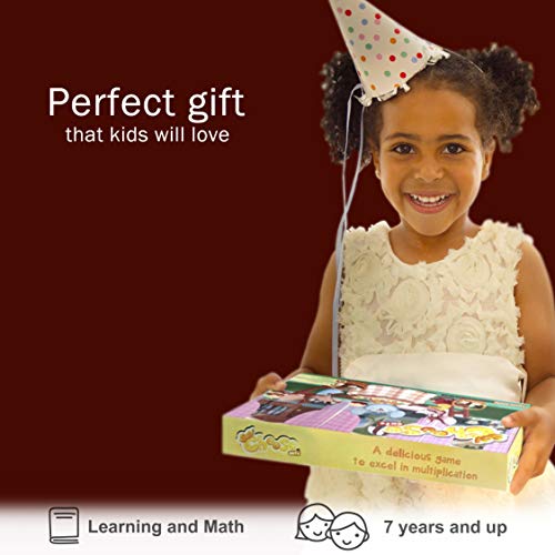 Multiplication and Division Game - Fun Math Board Game, Easy Start STEM Toy, Educational Gift for Kids (Girls & Boys), Homeschoolers, Grade 1 and Up (Say Cheese Cafe) - style: Say Cheese