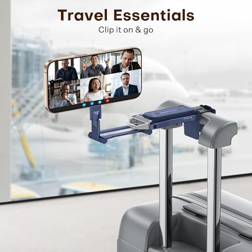 OMOTON 360°Rotating Adjustable Aluminum for MagSafe Tripod Mount, Navy Blue | Magnetic Phone Tripod for iPhone 17/16/15 Pro Max Air, Foldable Cell Phone Stand Fits Vlog, Gym Travel Essentials Accessories - color: 3-Navy Blue