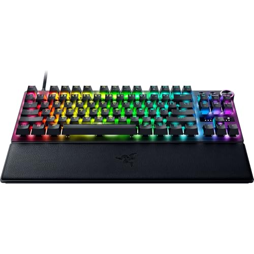 Razer Huntsman V3 Pro TKL 8KHz Esports Gaming Keyboard, Black | Analog Optical Switches Gen 2, 8KHz Polling, Razer Snap Tap, Rapid Trigger, Adjustable Actuation, Media Controls - color: Black, size: TKL, style: 8000 Hz Polling