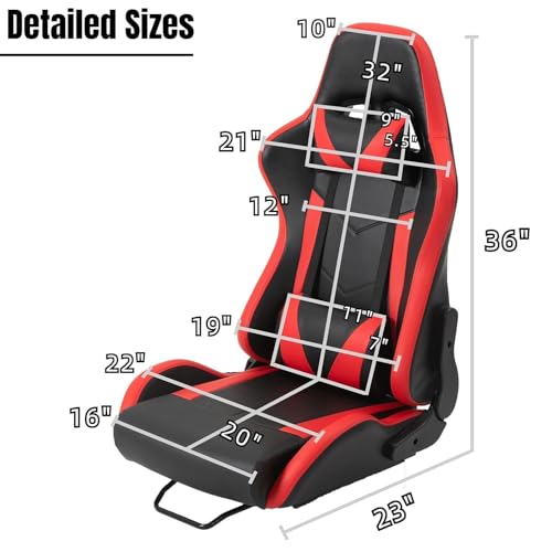 Marada Racing Sim Cockpit with Red Seat Fit for PXN, for Thrustmaster T80 T150 T300RS, for Logitech G923 G920,Steering Wheel Rig Stand,Not Include Wheel,Pedal & Shifter