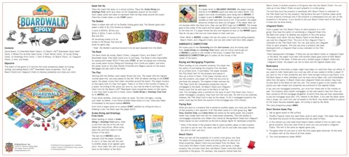 Beach Life Boardwalk Opoly - Premium Quality, Educational, and Fun Activity for Kids and Families - Great Gift Idea for Holidays, Birthdays, and Everyday Playtime – Classic Style Board Game - color: Beach Life