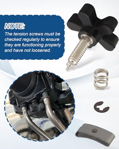 Throttle Thumb Tension Screw Kit Fit for Harley Davidson 1974-2017, Replace 56397-74C 56402-83A 56394-74 11155, with Circlip and Spring