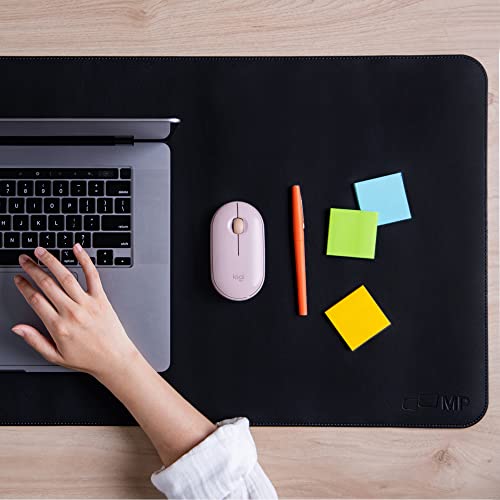 Mobile Pixels Desk Pad, Large PU Leather Desk Mat (Graphite Black) | Waterproof, Spill-Resistant, Non-Slip Base, Upscaled Stitched Large Extended PU Leather Protective Desk Mat, 31.5" x 15.75 - color: Graphite Black