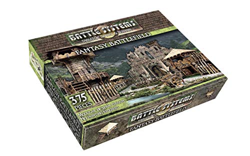 Battle Systems Fantasy Terrain Battlefield Core Set - 28-35mm DND D&D RPG Wargames Historical/Fantasy Card Scenery - style: battlefield