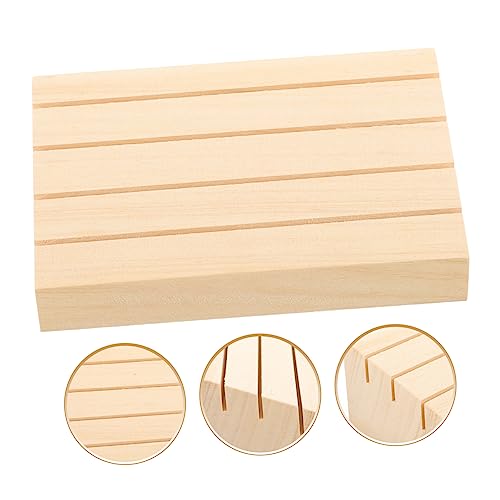 ABOOFAN Wooden Playing Card Holder Rack Slot Gaming Card Stand for Easy Organization and Visibility for Bridge Pinochle