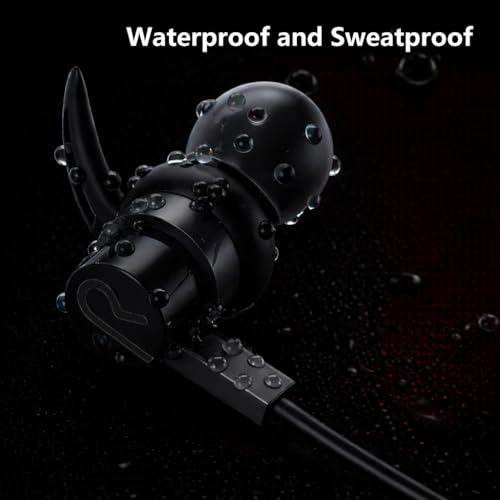 Wired Gaming Earbuds with Mic, Noise Cancelling USB C in-Ear Headphones for iPhone, Android, Xbox One, PS4, Switch, Extra Bass Shark Fin Design, Extra Bass for Sport Sleep Workout (Black)
